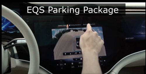 Mercedes-Benz EQS 2022 Parking Package Is Shown With Details, Including Remote Control From A Phone Or Smartphone.