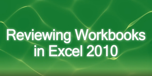 Make Reviewing Easy in Excel Workbooks