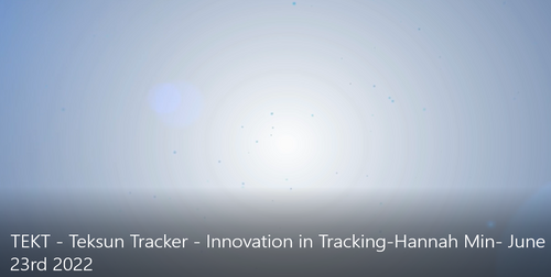 TEKT – Teksun Tracker – Innovation in Tracking